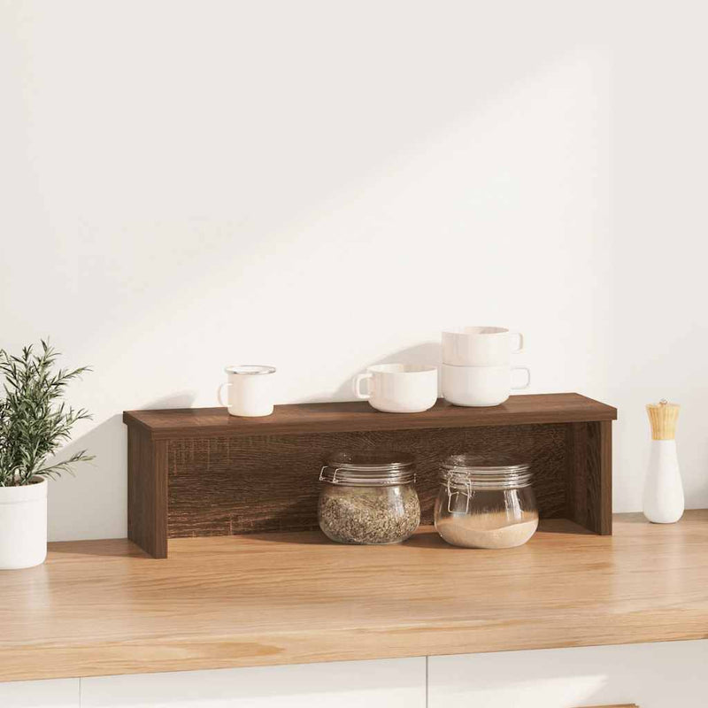 Load image into Gallery viewer, Vidaxl keukenrek stapelbaar 60x15x16 cm bewerkt hout bruin eikenkleur
