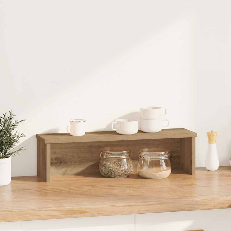 Load image into Gallery viewer, Vidaxl keukenrek stapelbaar 60x15x16 cm bewerkt hout artisanaal eiken
