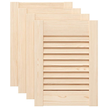 Vidaxl kastdeuren met lamellen 4 st 39,5x29,5 cm massief grenenhout