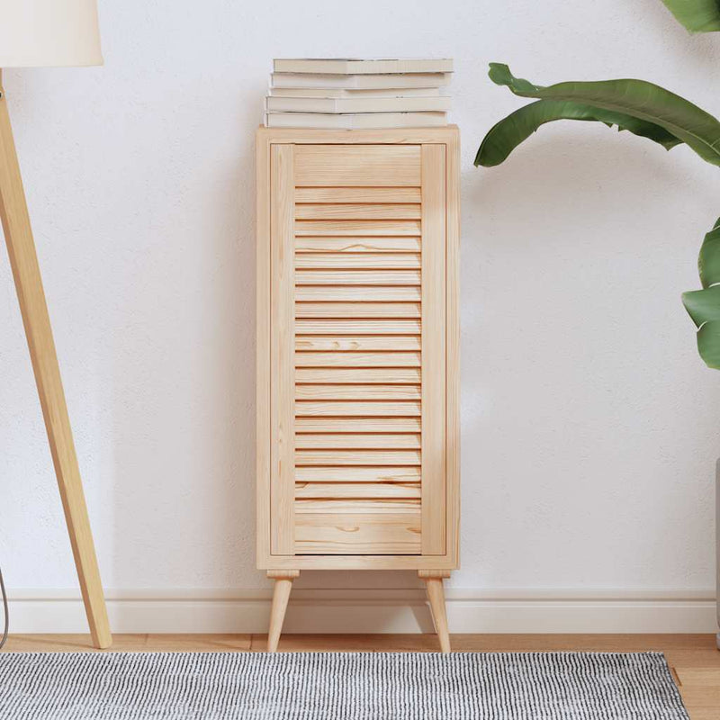 Load image into Gallery viewer, Vidaxl kastdeur met lamellen 69x29,5 cm massief grenenhout
