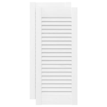 Vidaxl kastdeuren louvredesign 2 st 61,5x29,5 cm wit