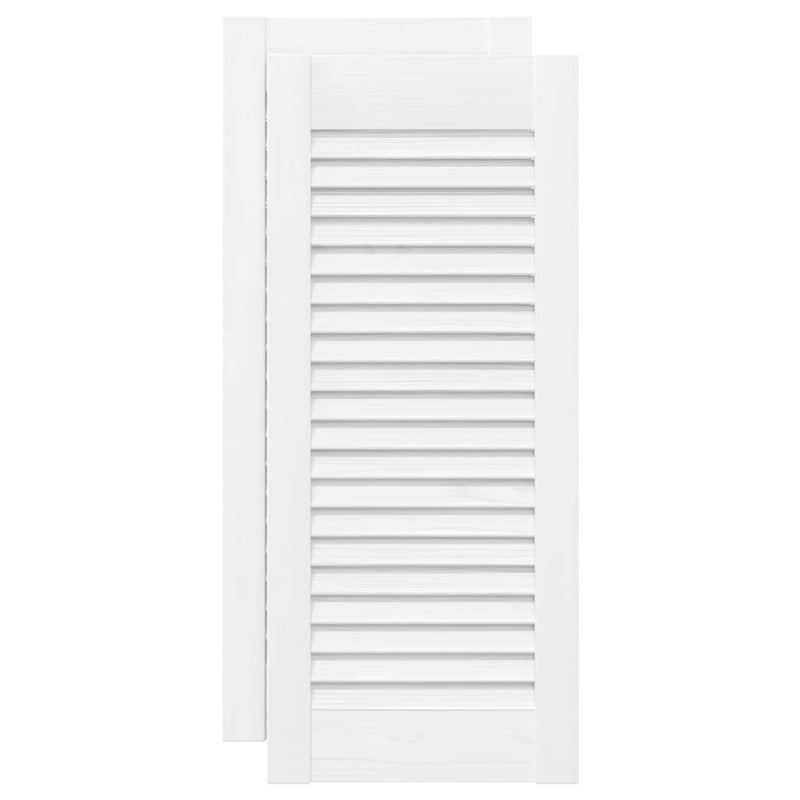 Load image into Gallery viewer, Vidaxl kastdeuren louvredesign 2 st 61,5x29,5 cm wit
