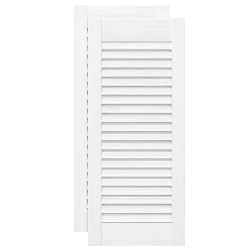 Load image into Gallery viewer, Vidaxl kastdeuren louvre design 2 st 69x29,5 cm wit
