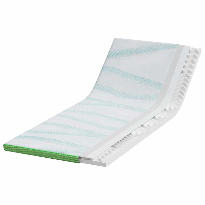 Load image into Gallery viewer, Vidaxl matrastopper wit en groen 80 x 200 cm jacquard stof
