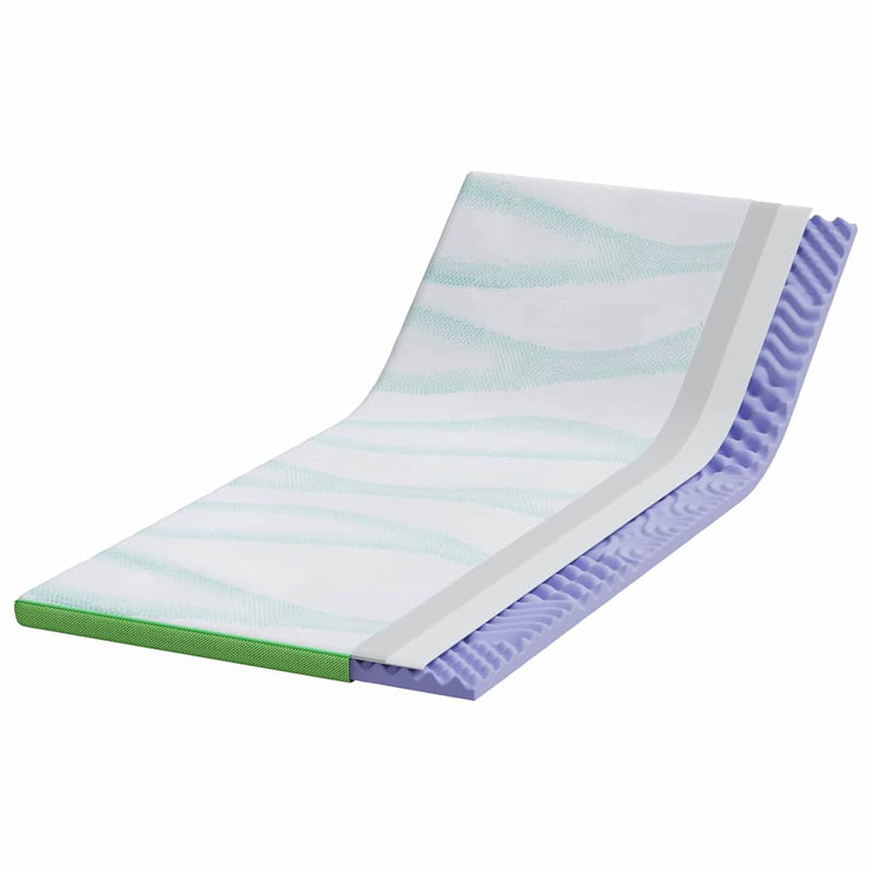 Load image into Gallery viewer, Vidaxl matrastopper wit en groen 100 x 200 cm jacquard stof
