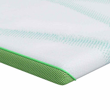 Vidaxl matrastopper wit en groen 200 x 200 cm jacquard stof