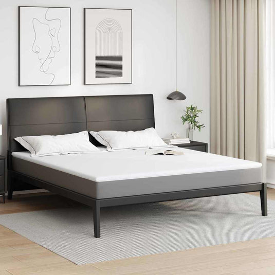 Vidaxl matrastopper wit 200 x 200 cm jacquard stof