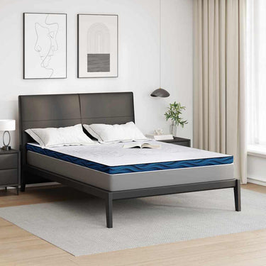 Vidaxl matrastopper wit 140 x 200 cm jacquard stof