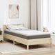 Vidaxl kokos topper wit 100 x 200 cm jacquard stof