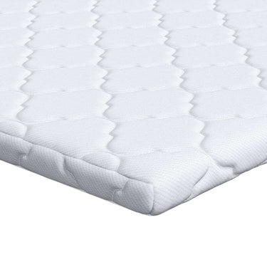 Vidaxl kokos topper wit 100 x 200 cm jacquard stof