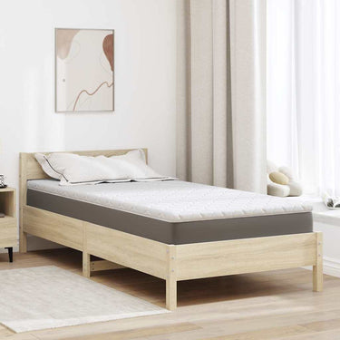 Vidaxl kokos topper wit 120 x 200 cm jacquard stof