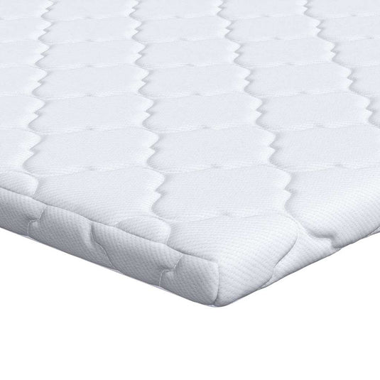 Vidaxl kokos topper wit 200 x 200 cm jacquard stof