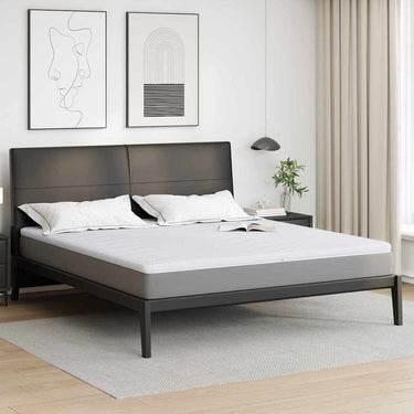 Vidaxl matrastopper wit 180 x 200 cm gebreide stof