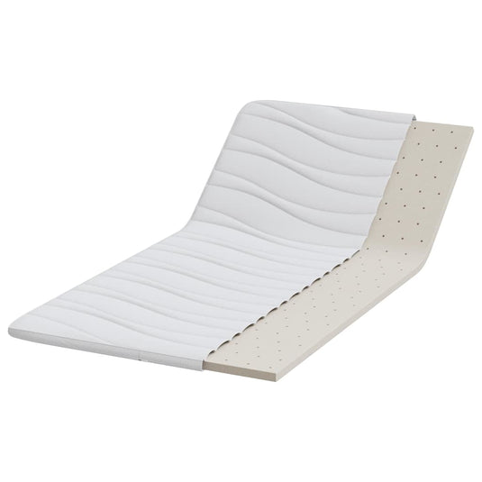 Vidaxl matrastopper wit 90 x 190 cm gebreide stof