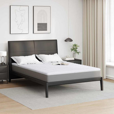 Vidaxl matrastopper wit 140 x 190 cm gebreide stof