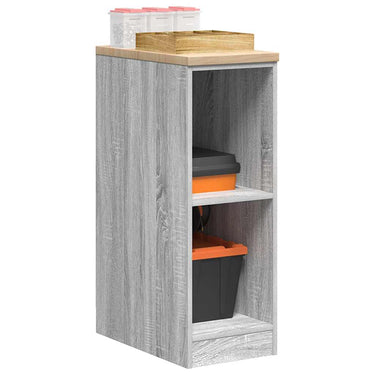 Vidaxl garagekast 30x51x85 cm massief grenenhout grijs sonoma