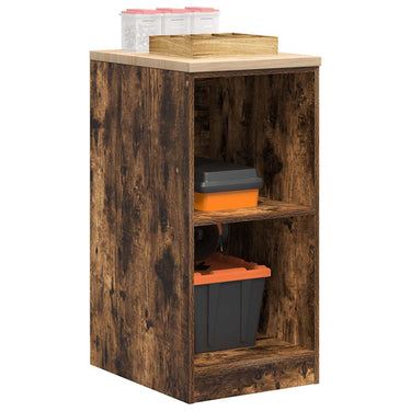 Vidaxl garagekast 40x51x85 cm massief grenenhout gerookt eiken
