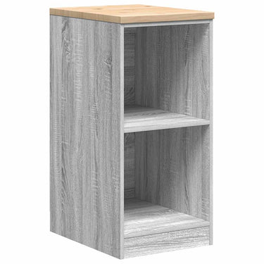 Vidaxl garagekast 40x51x85 cm massief grenenhout grijs sonoma