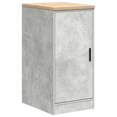 Vidaxl garagekast 40x51x85 cm massief grenenhout betongrijs