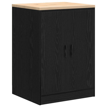 Vidaxl garagekast 60x51x85 cm massief grenenhout zwart