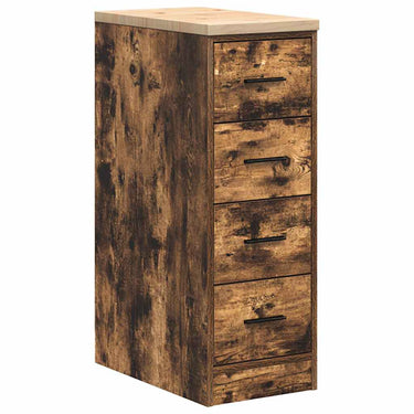 Vidaxl garagekast 30x51x85 cm massief grenenhout gerookt eiken