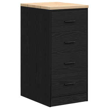 Vidaxl garagekast 40x51x85 cm massief grenenhout zwart