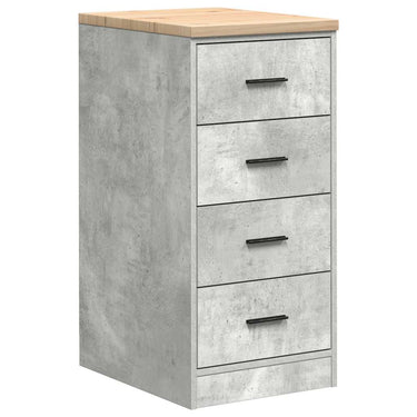 Vidaxl garagekast 40x51x85 cm massief grenenhout betongrijs