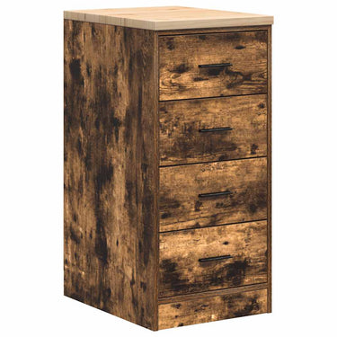 Vidaxl garagekast 40x51x85 cm massief grenenhout gerookt eiken