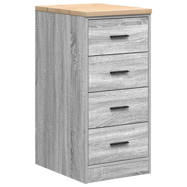 Vidaxl garagekast 40x51x85 cm massief grenenhout grijs sonoma