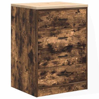 Vidaxl garagekast 60x51x85 cm massief grenenhout gerookt eiken