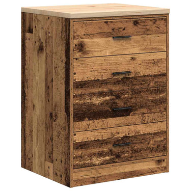 Vidaxl garagekast 60x51x85 cm massief grenenhout oud hout