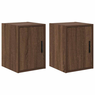Vidaxl garagewandkasten 2 st spaanplaat bruin eiken