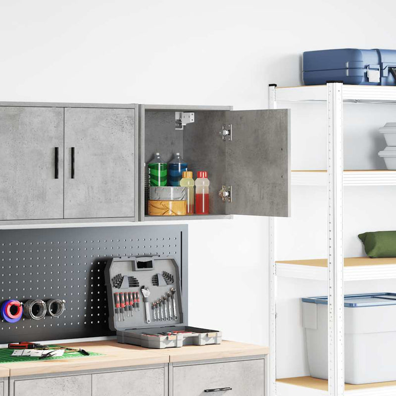 Load image into Gallery viewer, Vidaxl garage wandkast betongrijs bewerkt hout
