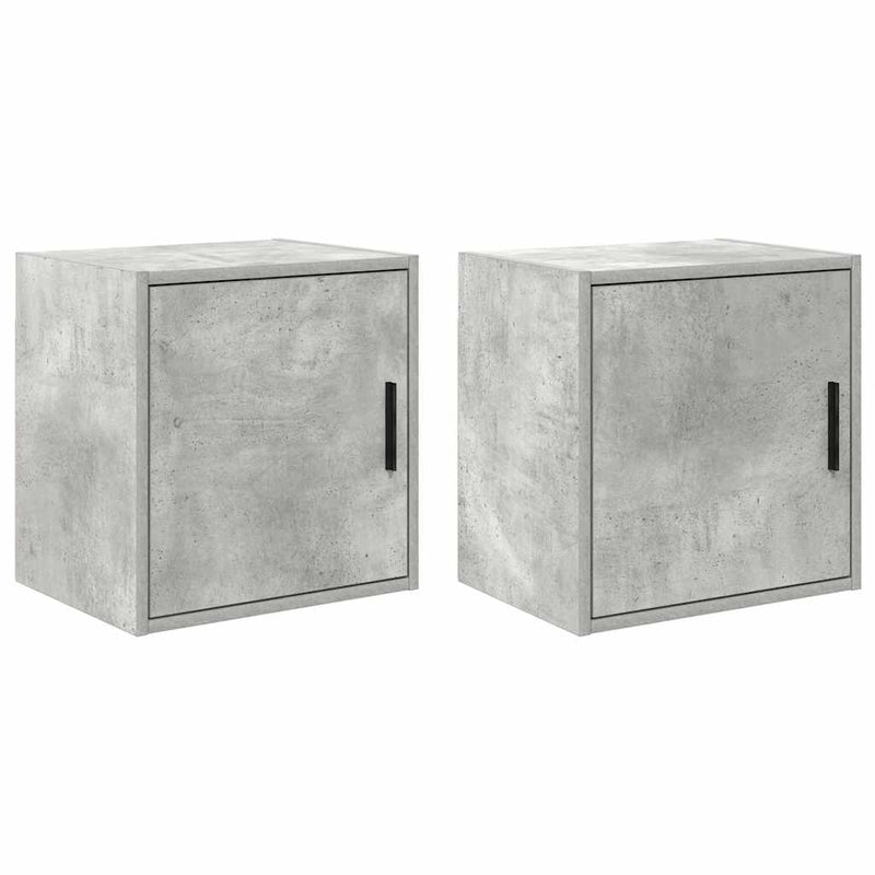 Load image into Gallery viewer, Vidaxl garagewandkasten 2 st bewerkt hout betongrijs
