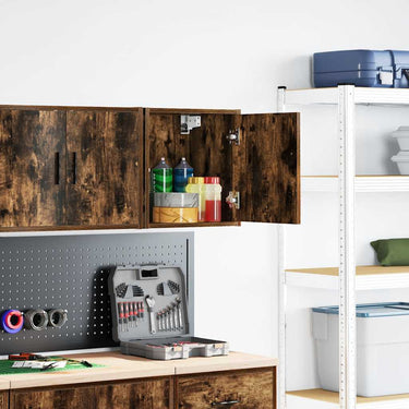 Vidaxl garagewandkast bewerkt hout gerookt eiken