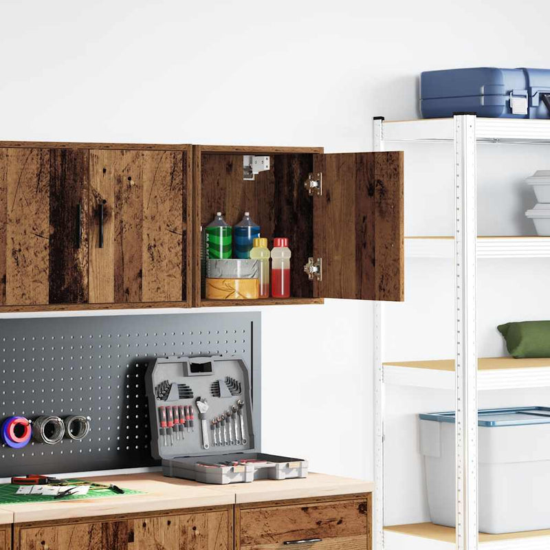Load image into Gallery viewer, Vidaxl garage wandkast bewerkt hout oud hout
