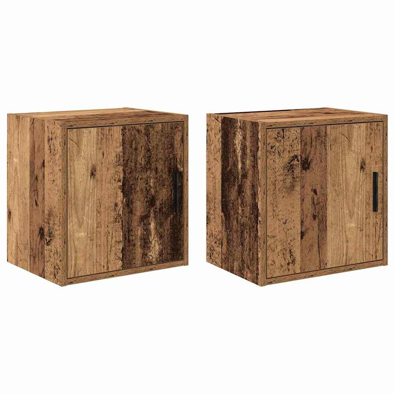Load image into Gallery viewer, Vidaxl garage wandkasten 2 st bewerkt hout oud hout
