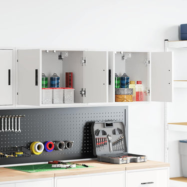 Vidaxl garagewandkasten 2 st spaanplaat wit