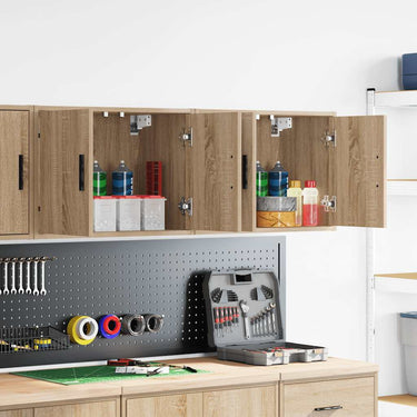 Vidaxl garagewandkasten 2 st spaanplaat sonoma eikenkleurig