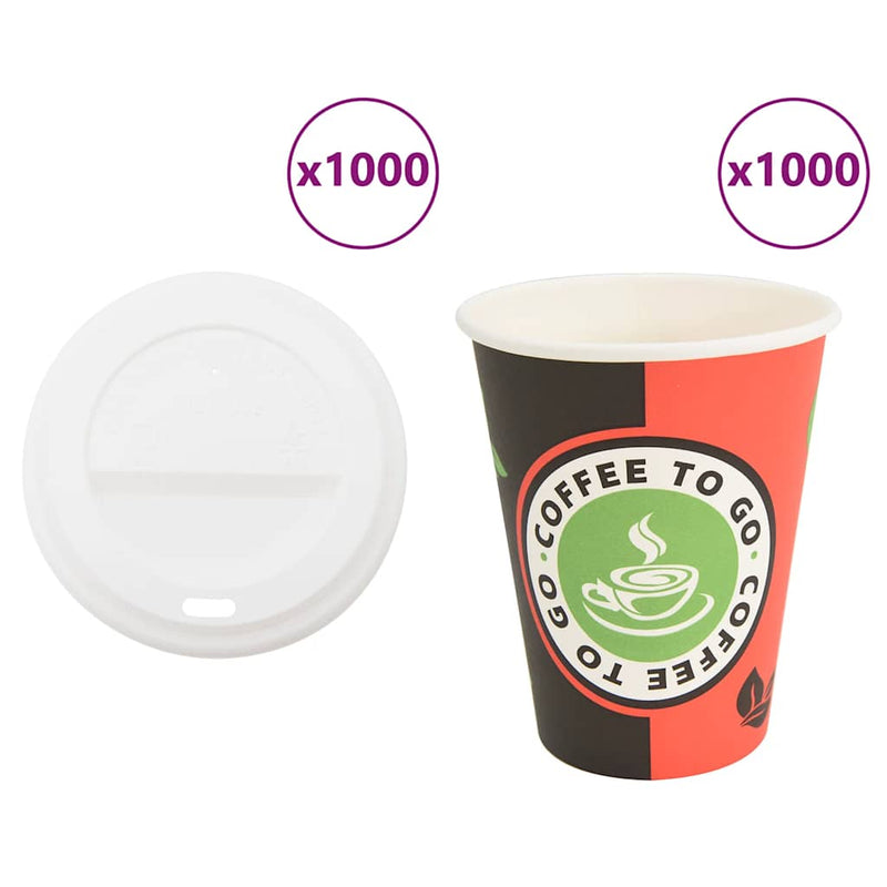 Load image into Gallery viewer, Vidaxl papieren koffiekopjes met deksel 1000 st 4oz 100 ml
