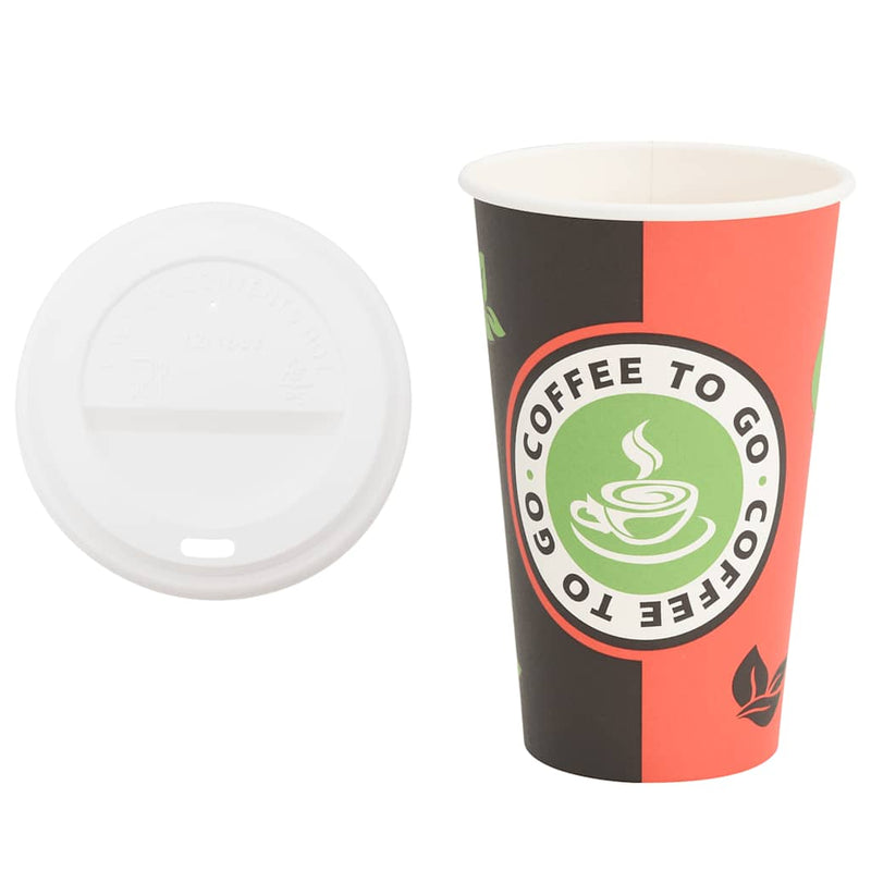 Load image into Gallery viewer, Vidaxl papieren koffiekopjes met deksel 1000 st 16oz 400 ml
