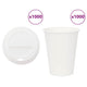 Vidaxl papieren koffiekopjes met deksel 1000 st 12oz 300 ml