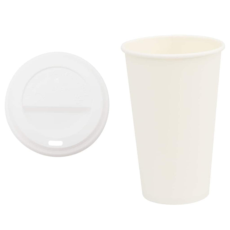Load image into Gallery viewer, Vidaxl papieren koffiekopjes met deksel 1000 st 16oz 400 ml
