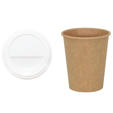 Vidaxl papieren koffiekopjes met deksel 1000 st 8oz 200 ml