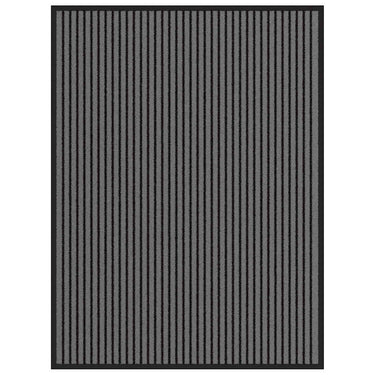 Vidaxl deurmat 90x120 cm gestreept zwart en grijs