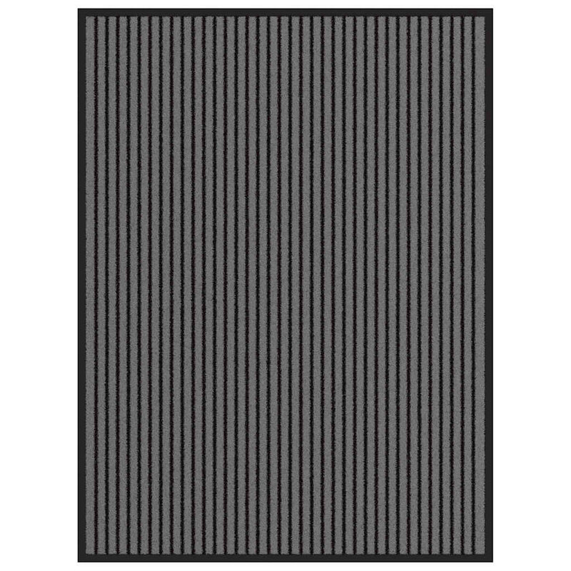 Load image into Gallery viewer, Vidaxl deurmat 90x120 cm gestreept zwart en grijs
