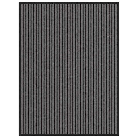 Vidaxl deurmat 90x120 cm gestreept zwart en grijs