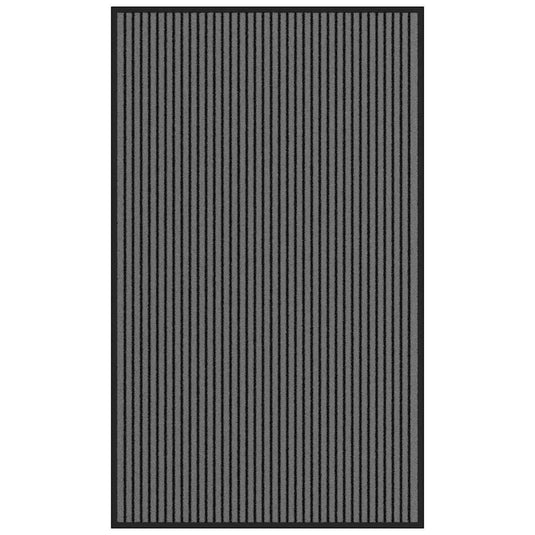 Vidaxl deurmat 90x150 cm gestreept 90x150 cm zwart en grijs