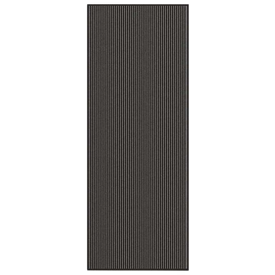 Vidaxl deurmat 115x300 cm gestreept zwart en grijs