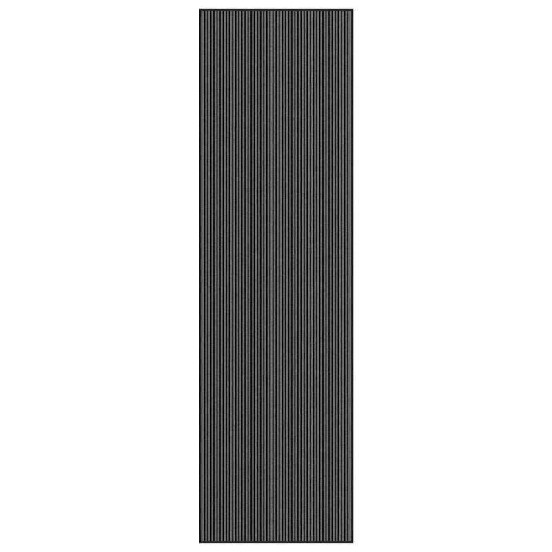 Load image into Gallery viewer, Vidaxl deurmat 115x400 cm gestreept 115x400 cm zwart en grijs
